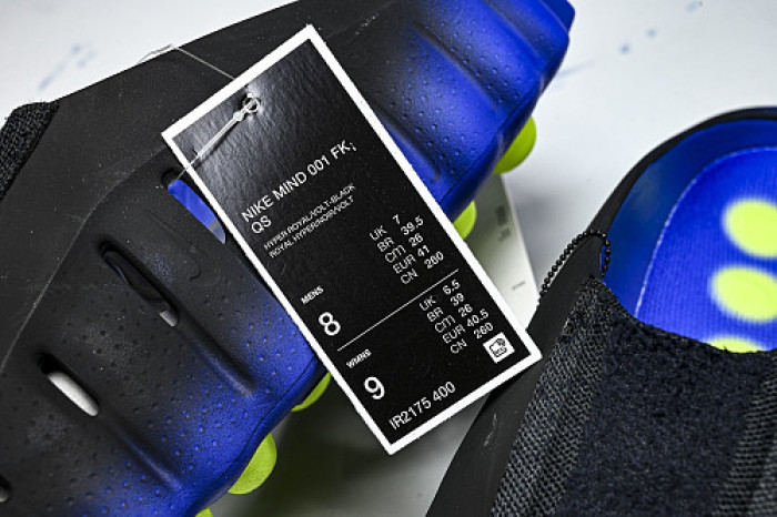 Nike Mind 001 Flyknit Slide Hyper Royal Black IR2175-400 (RUN SMALL,PLS 1 SIZE UP)